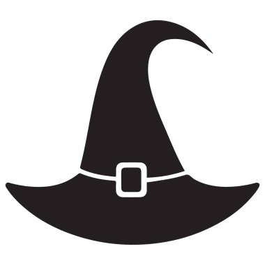 Cadılar Bayramı için Ürkütücü Cadı Şapkası Vektör İllüstrasyonu