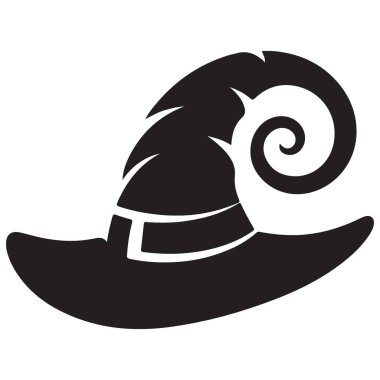 Cadılar Bayramı Tasarımları İçin Tuhaf Cadı Şapkalı Siluet Vektör Sanatı