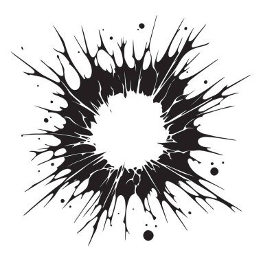 Grafiksel Projeler ve Yerleşimler için Soyut Patlama Vektörü İllüstrasyon Tasarımı