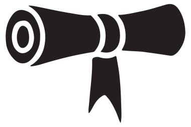 Diploma Kaydırma Vektörü Mezuniyet Kutlama Tasarımı Silueti