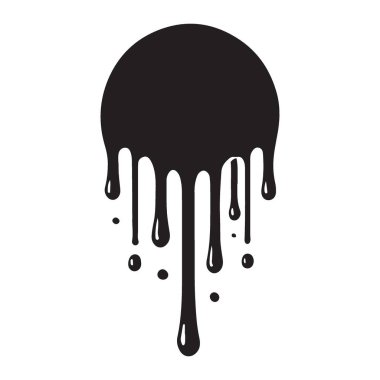 Soyut Siyah Boyalı Parça Grafik Çizim Vektörü ResmiName