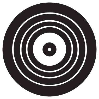 Tasarım Projeleri için Siyah ve Beyaz Hedef Grafik Çizimi