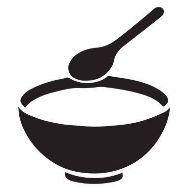 Sağlıklı Yeme Fikirleri İçin Lezzetli Çorba Silüeti İllüstrasyonu