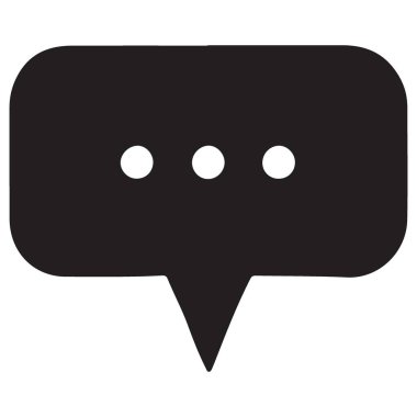 Anında İleti İletişimi için Kabarcık Silueti Simgesi Yazılıyor