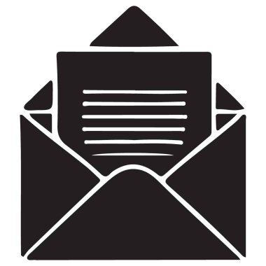 Posta Gönderme Konsepti için Harf İllüstrasyonlu Zarf