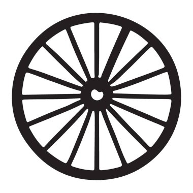 Siluet Tekerlekteki Sözler, vektör çizimi endüstriyel tasarım