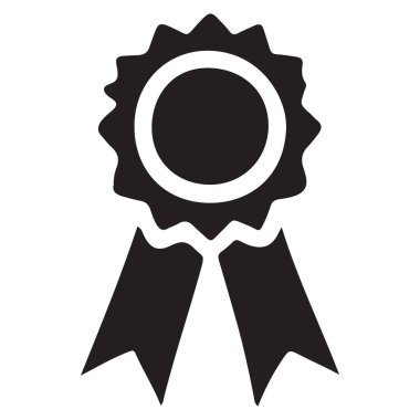 Başarı Ödülü Siluet Vektör Sembol Tanıma Başarı ve Mükemmellik