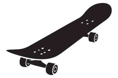 Kaykay Kültür Tasarımı için Moda Kara Kaykay Vektör Sanatı