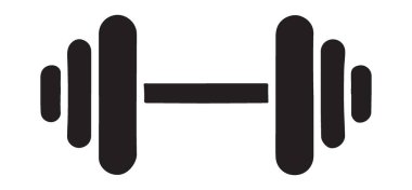 Spor ve spor tasarımları için siyah dambıl silueti ideal