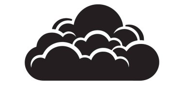 Hava Tasarımları için Bulut Şeklinin Siluet Vektör ResmiComment