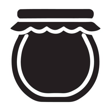 Bal Vektörü Grafik Resimlerinin Siluet Cam Kavanozu