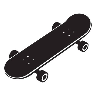 Isometric Pkateboard Yaratıcı Tasarımlar için Siluet Çizimi