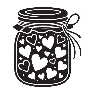 Canning Jar Clipart Vektörü Yay Mükemmel Korunur