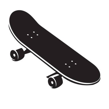 Kentsel Yaşam Tarzı Projeleri için Modern Siyah Kaykay Çizimi