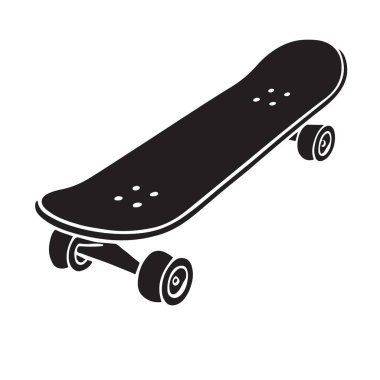 Siyah Kaykay Silueti Tasarımı Harika Kaykay Yapımı