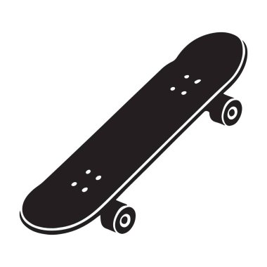 Temiz Siyah Kaykay Zirvesi Kaykay Tasarımı İllüstrasyonu