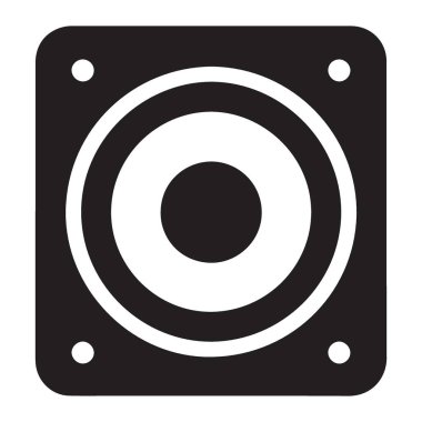 Ses Sistemi ve Müzik Tasarımı için Kare Ses Sözcüsü Simgesi