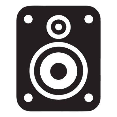 Modern Hoparlör Simgesi, Ses Ekipmanı ve Müzik Sembol Tasarımı