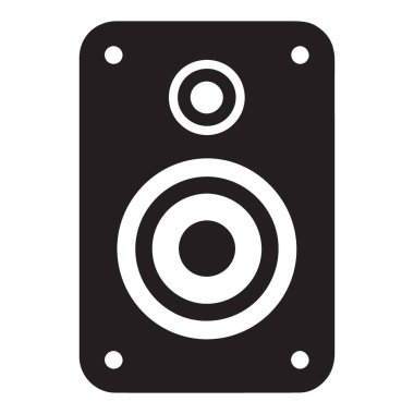 Klasik Siyahi Sözcü Siluet Müzik ve Ses Çizimi