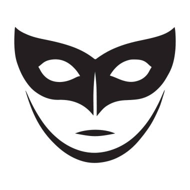 Maskeli Balo Kostümleri İçin Gizemli Kara Maske Çizimi