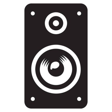 Yüksek Sadakat Siyah Sözcü Stüdyo Sesi için Siluet İllüstrasyonu