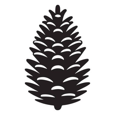 Sonbahar ve Kış Projeleri için Ayrıntılı Kara Çam Kozalağı Çizimi