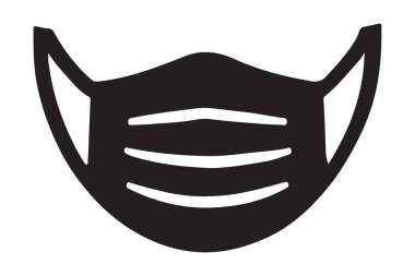 Koruyucu Yüz Maskesi Görünümü Sağlık ve Güvenlik Tasarımları Çizimi