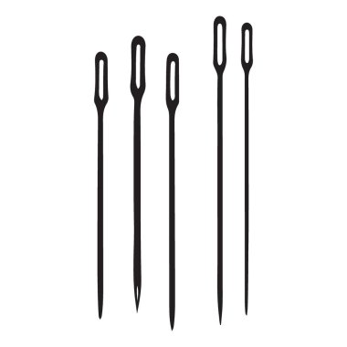 El Sanatları ve Dikiş Projeleri için Dikiş Şırıngası Vektörü İllüstrasyonu