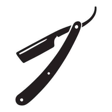 Klasik Razor, Berber Dükkanı Resimlerini Tıraş Etme Simgesi Vektörü