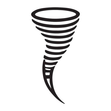 Tornado silueti huni bulut tasarım elementi hava durumu illüstrasyon elementi