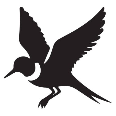 Tasarım Projeleri İçin Uçan Bir Kuşun Zarif Silüeti