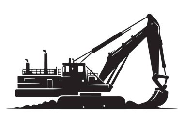Yapı Projeleri için Güçlü Kazıcı Ağır Ekipman Silüeti