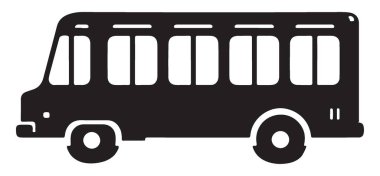 Okul Otobüsü Silueti Vektör Resimli Taşıma Aracı Grafikleri