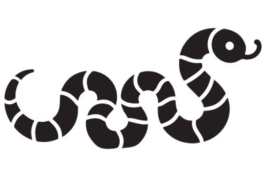 Eğitimsel Amaçlar İçin Şekillendirilmiş Siluet Yılan Çizimi