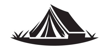 Kamp Çadırı Silüeti Çizimi Açık Hava Macerası Tasarımları İçin Mükemmel