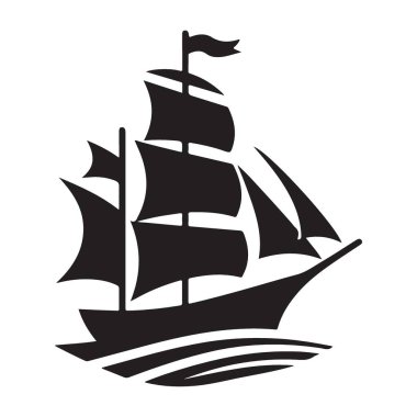 Deniz Maceraları için Majestic Sailboat Illustration