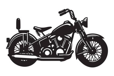 Klasik Motosiklet Silüeti Tasarım Projeleri ve Daha fazlası için Çizim