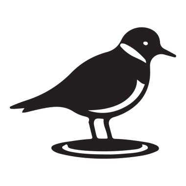 Siluet Sandpiper Kuş Vektörü İllüstrasyon Kıyı Yaban Hayatı Grafik Tasarımı