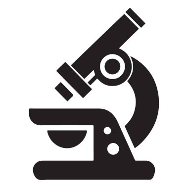 Bilimsel Araştırmalar İçin Ayrıntılı Siyah ve Beyaz Mikroskop İllüstrasyonu