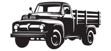 Vintage Pickup Truck Illustration Klasik Otomotiv Tasarımı Sunar