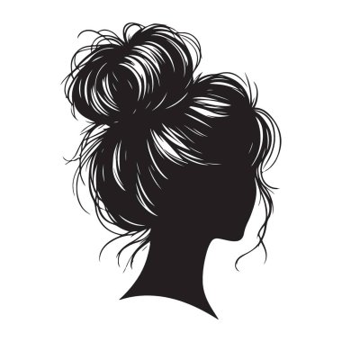 Kuaför ve Moda için Karışık Çörek Silüet Vektör Sanatı