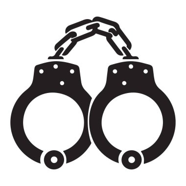 Siluet Kanunu Uygulama Güvenliği Adalet Suçları Sembolü