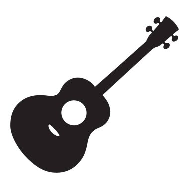 Ukulele String Instrument Vector Illustration Müzikal Uyum Simgesi