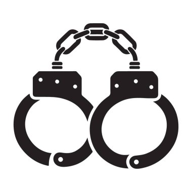 Kelepçe Vektör İllüstrasyon Yasaları Uygulama Silüeti Sembolü