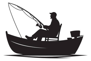 Balıkçı teknesinde Siluet Balıkçısı Keyif çatıyor