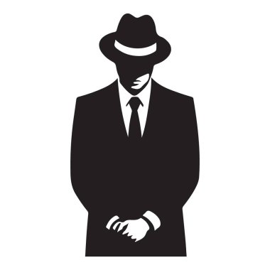 Suit Vektör Resminde Klasik Siluet Adamı İndirComment