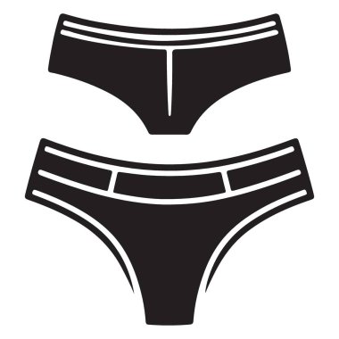 Külot Vektörü İllüstrasyon Koleksiyonu Siluet İç Çamaşırı Grafikleri