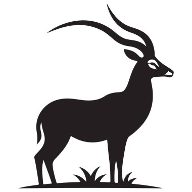Zarif Antilop Silüeti Vektör Grafik Duruşu Güzel Hayvan Resimleri
