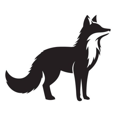 Tasarımcılar için Zarif Siyah Tilki Görüntü Tasarımcısı Vektör Grafiği