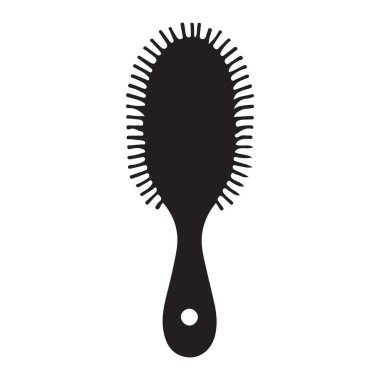 Klasik Saç Fırçası Simgesi Vektör İllüstrasyon Tasarımı